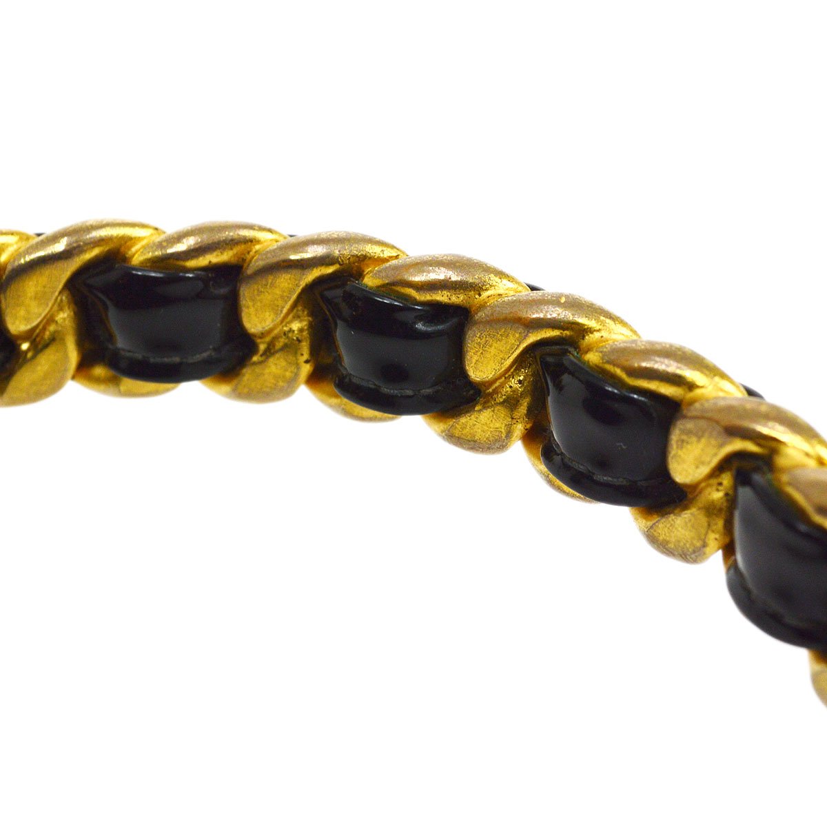 CHANEL Round Cosmetic Vanity Chain Hand Bag Black 92940