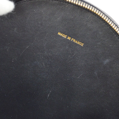 CHANEL Round Cosmetic Vanity Chain Hand Bag Black 92940
