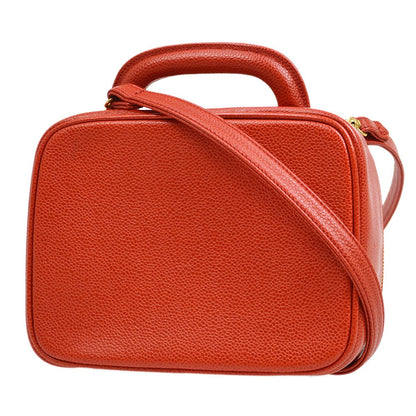 CHANEL 1997-1999 Red Caviar Lunch Box Vanity Small 06253