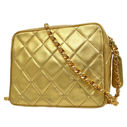 CHANEL 1996-1997 Gold Lambskin Camera Bag Mini