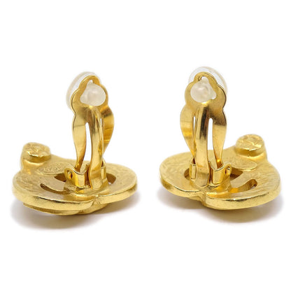 CHANEL 1997 Heart Earrings Gold Small AK38547k