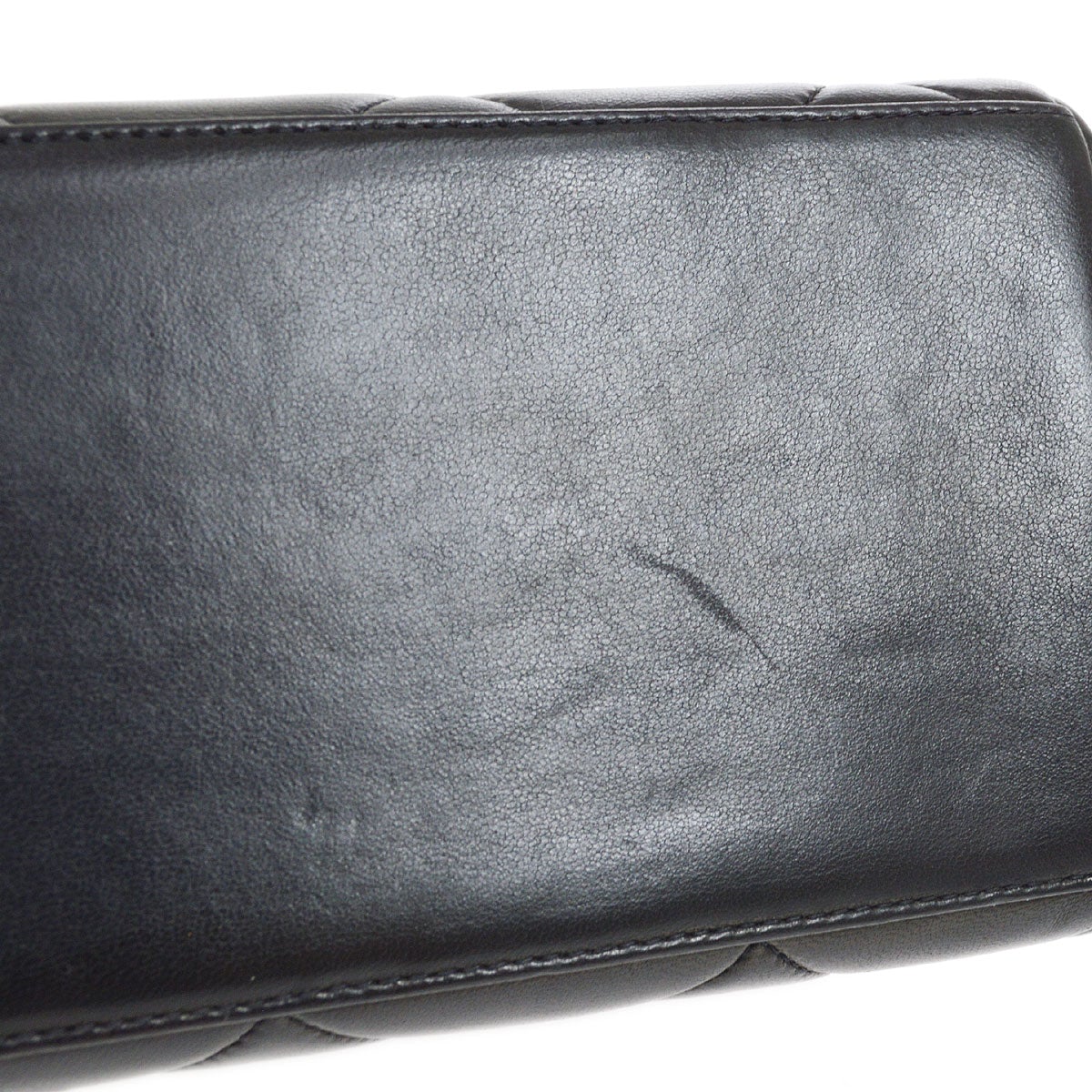 CHANEL 1994-1996 Chain Hand Bag Black Lambskin 20418