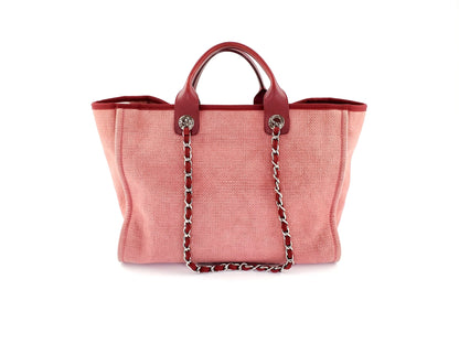 Chanel Deauville Large Red Pink 2012 Tote Bag