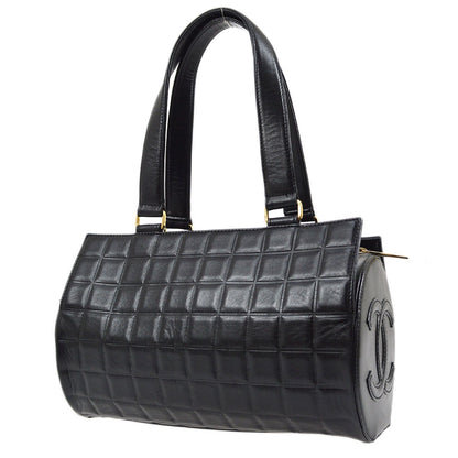 CHANEL 2001-2003 Black Lambskin Choco Bar Handbag 05309