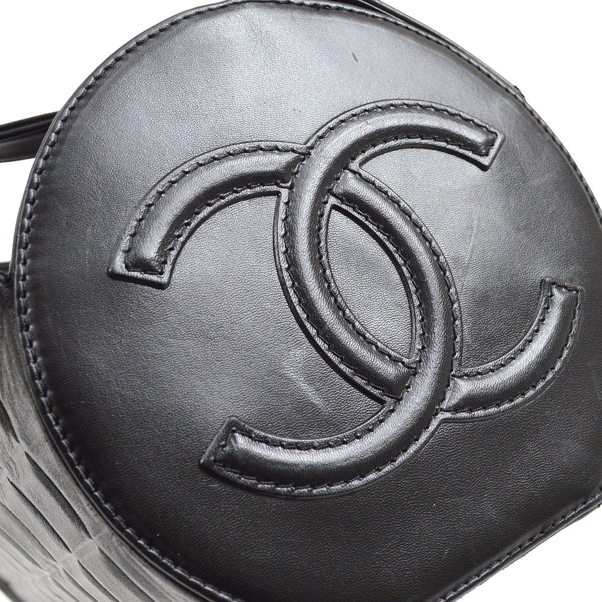 CHANEL 2001-2003 Black Lambskin Choco Bar Handbag 05309