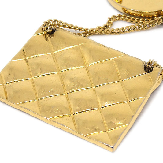 CHANEL Bag Brooch Pin Gold 00218