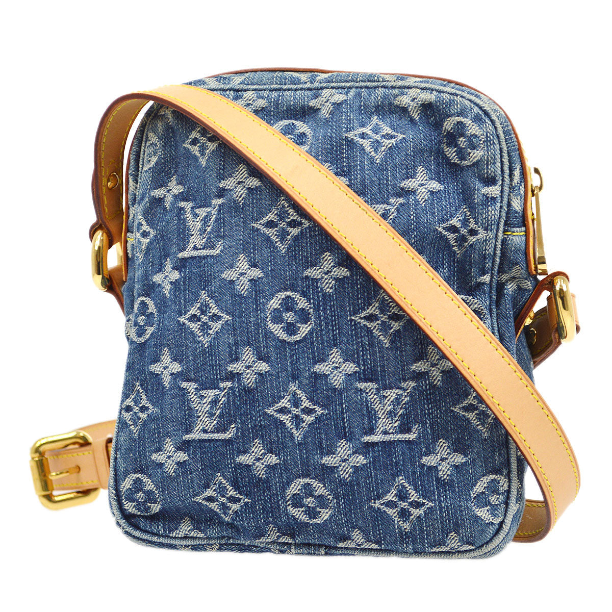 LOUIS VUITTON★ 2007 CAMERA BAG SHOULDER BAG INDIGO MONOGRAM DENIM M95348 00697