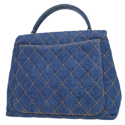 CHANEL 1996-1997 Denim Quilted Kelly 30 22857
