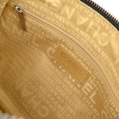 CHANEL 2003-2004 Black Caviar Embossed Logo Handbag 00960