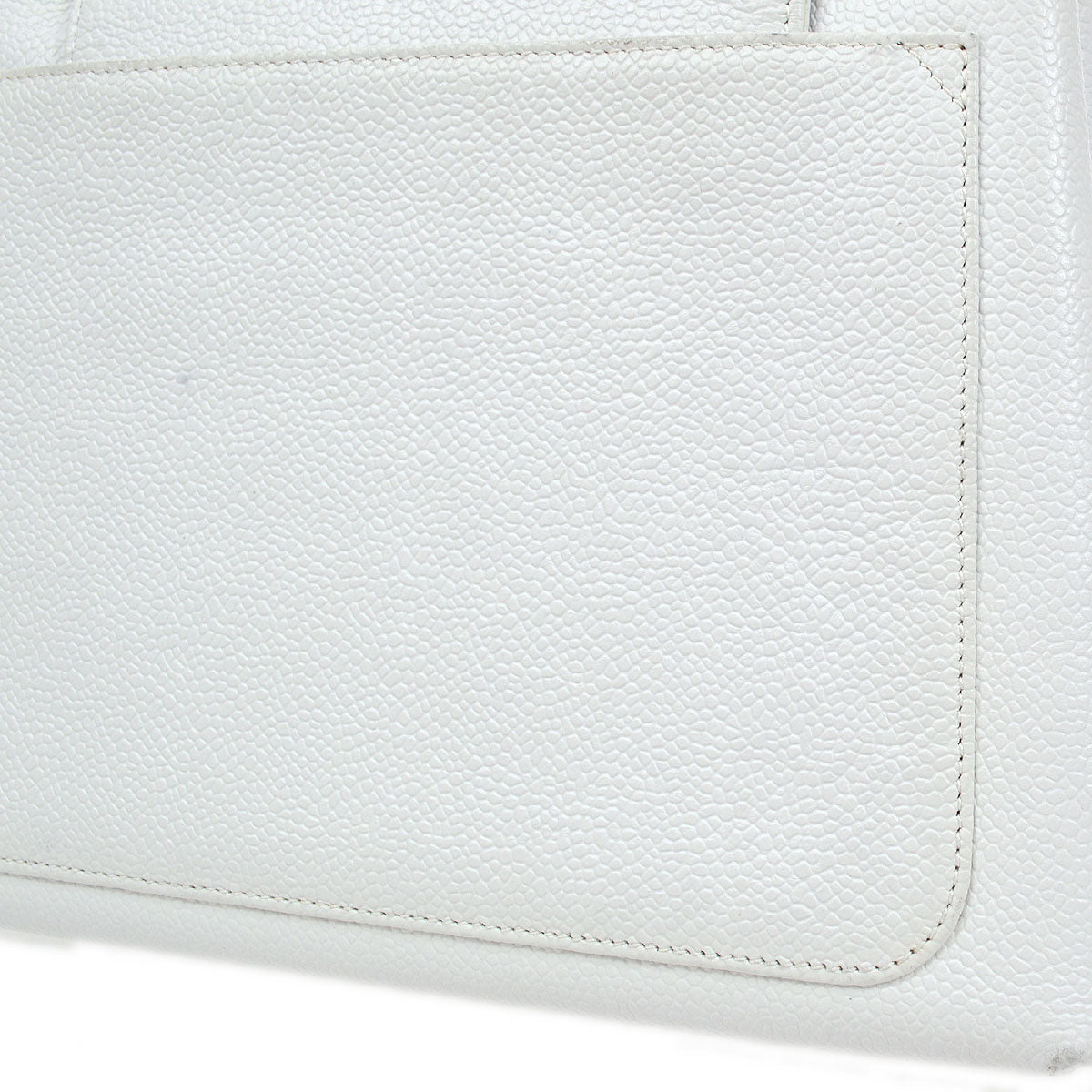 CHANEL 1997-1999 Handbag White Caviar 53112