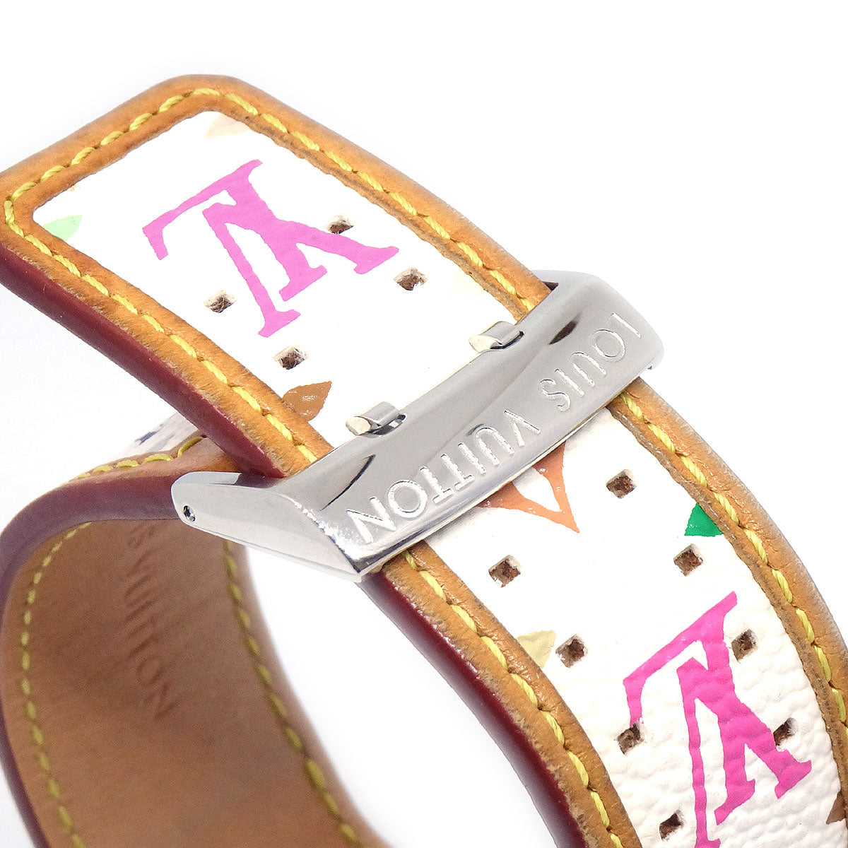 LOUIS VUITTON★ 2012 TAMBOUR QUARTZ WATCH MULTICOLOR 51065