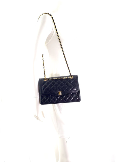 CHANEL Vintage Paris Matelasse Limited Flap Bag