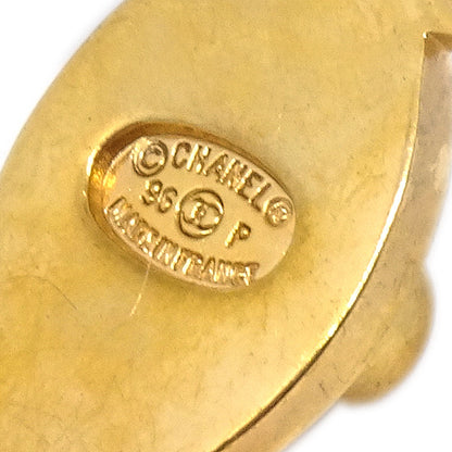 CHANEL 1996 Turnlock Brooch Pin Gold Small 02318