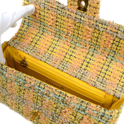 CHANEL 1994 Yellow Tweed Handbag Set AK31944b