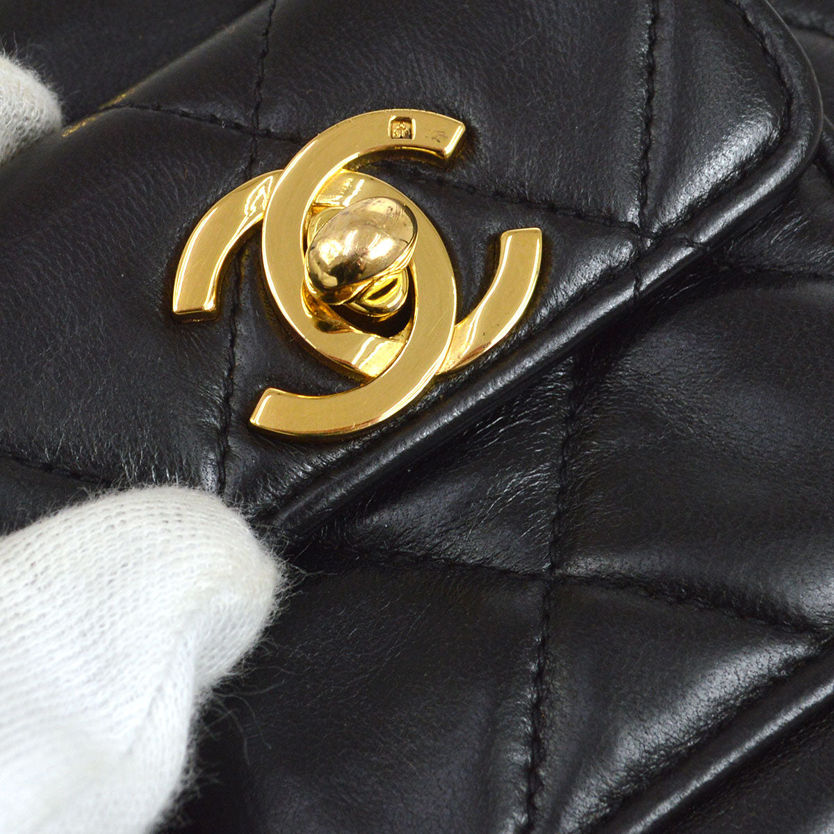 CHANEL Black Lambskin DUMA Backpack Small 84461
