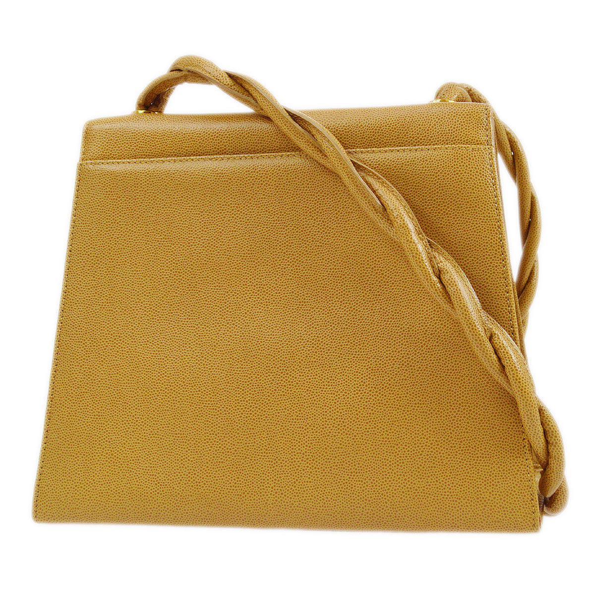 CHANEL 1999 Beige Caviar Trapezoid Shoulder Bag 85359