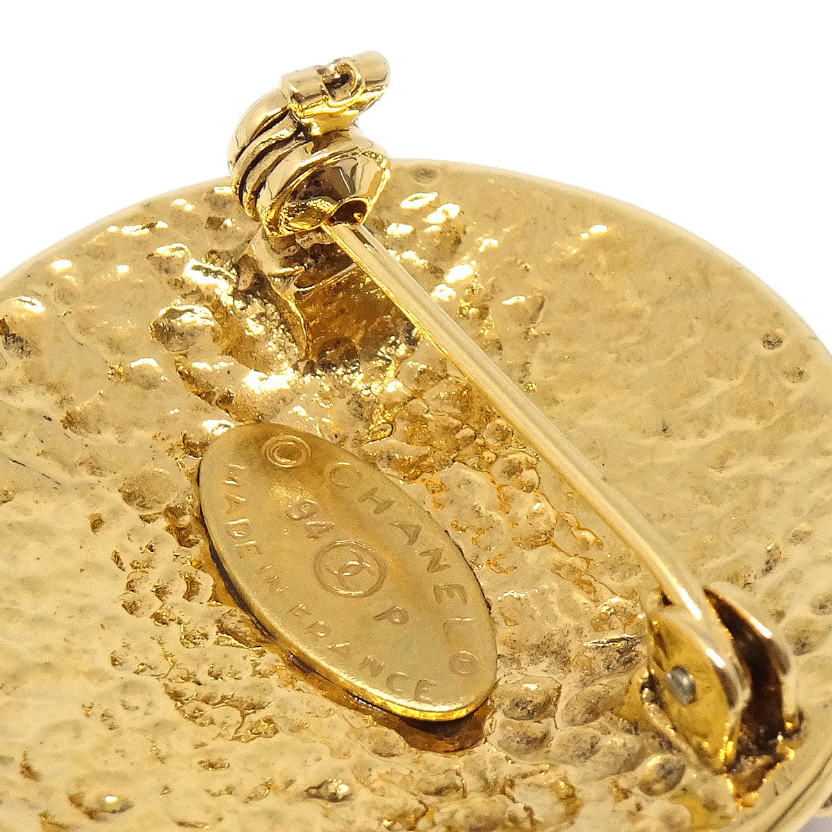 CHANEL 1994 Medallion Brooch Pin Corsage Gold 75093