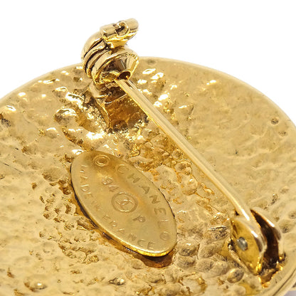 CHANEL 1994 Medallion Brooch Pin Corsage Gold 75093