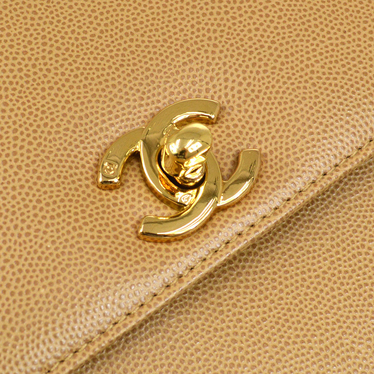 CHANEL 1999 Braided Shoulder Bag Beige Caviar 95853