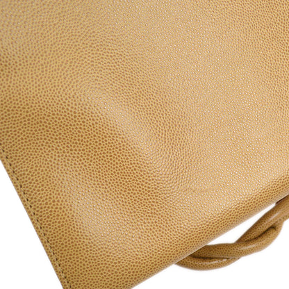 CHANEL 1999 Braided Shoulder Bag Beige Caviar 95853