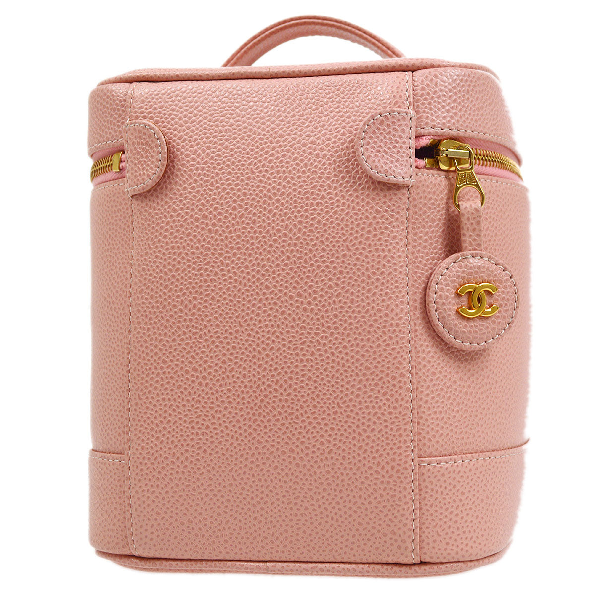CHANEL 2003-2004 Pink Caviar Timeless Vanity Handbag 85702