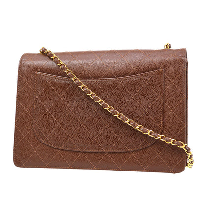 CHANEL 1998 Classic Flap Jumbo Sellier Brown Caviar