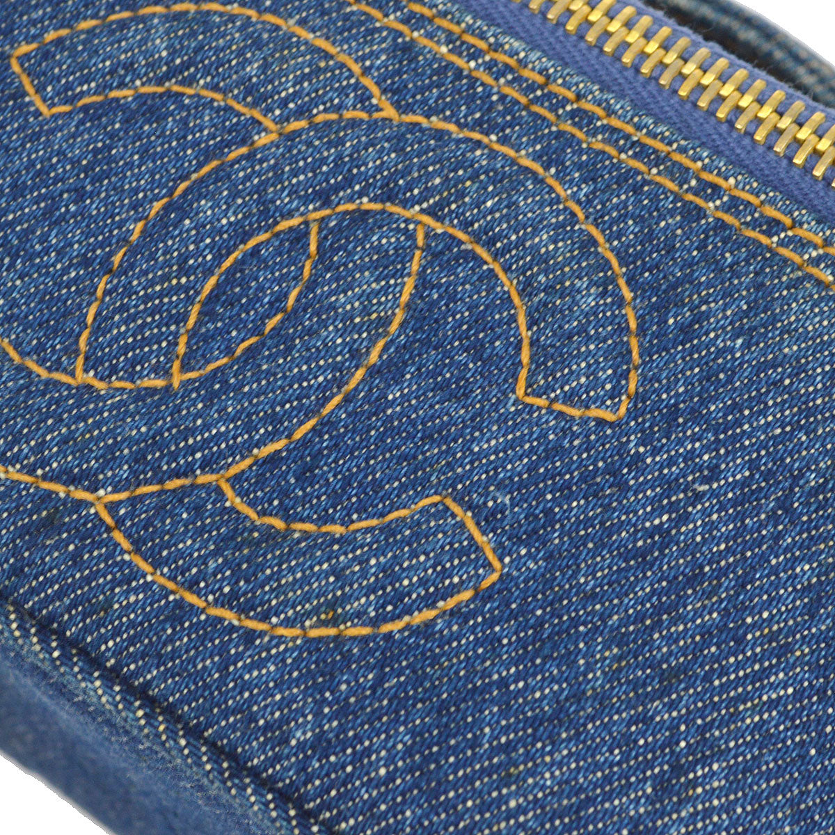CHANEL 1997 Timeless Vanity Handbag Denim 45073