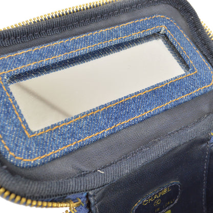 CHANEL 1997 Timeless Vanity Handbag Denim 45073
