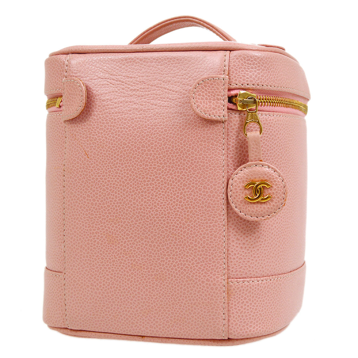 CHANEL 2003-2004 Timeless Vanity Handbag Pink Caviar AK38289b