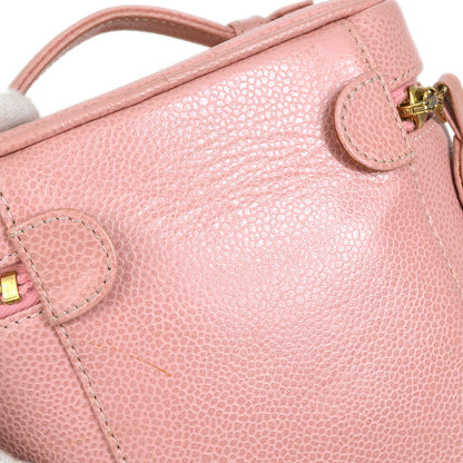 CHANEL 2003-2004 Timeless Vanity Handbag Pink Caviar AK38289b