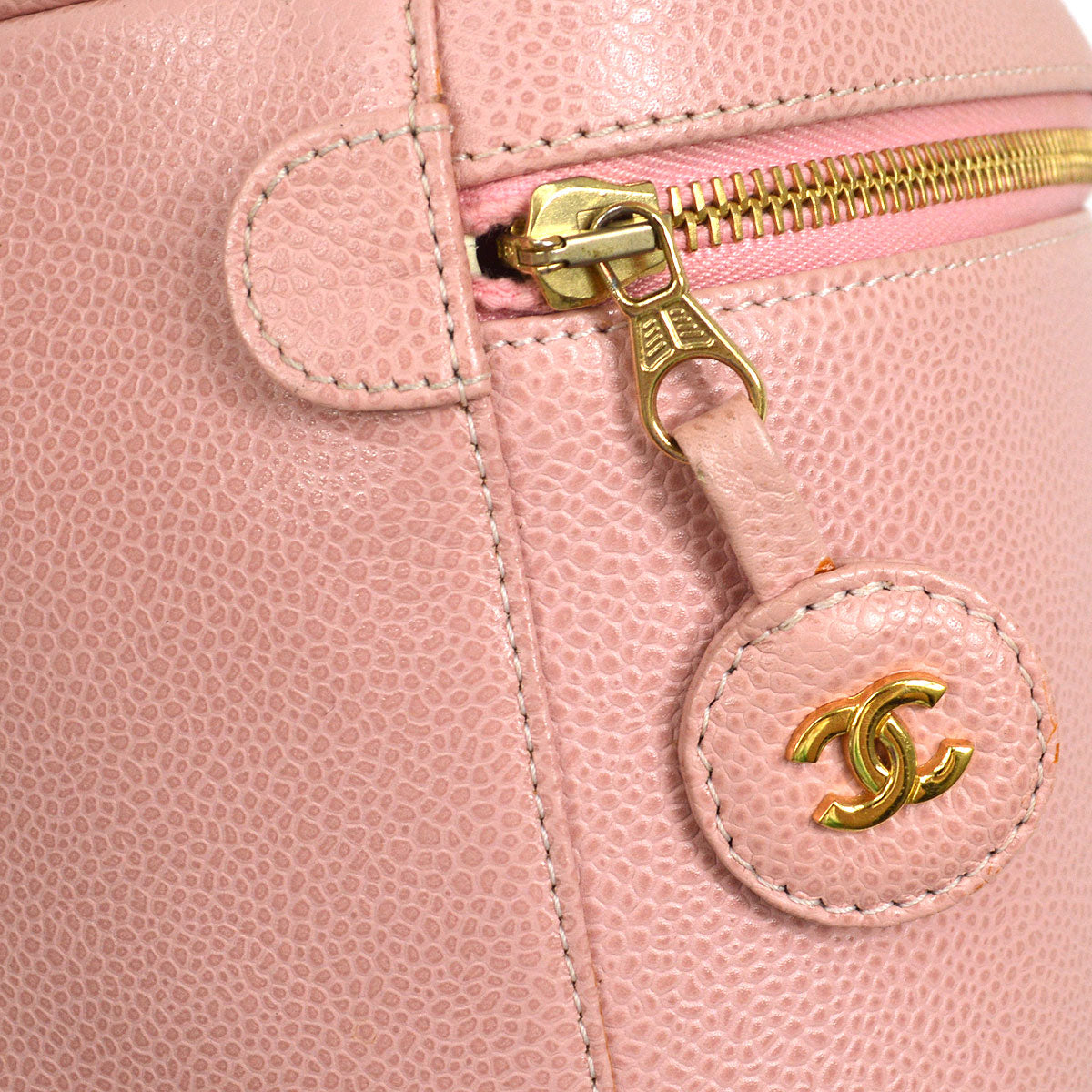 CHANEL 2003-2004 Timeless Vanity Handbag Pink Caviar AK38289b