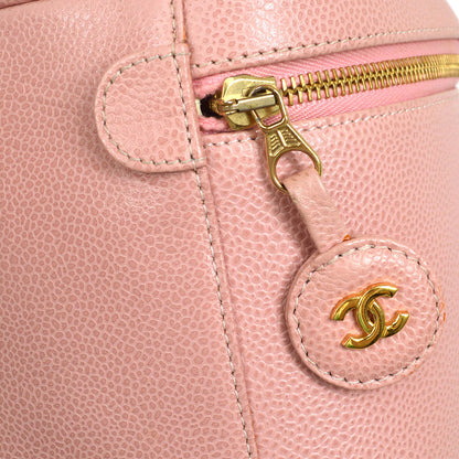 CHANEL 2003-2004 Timeless Vanity Handbag Pink Caviar AK38289b