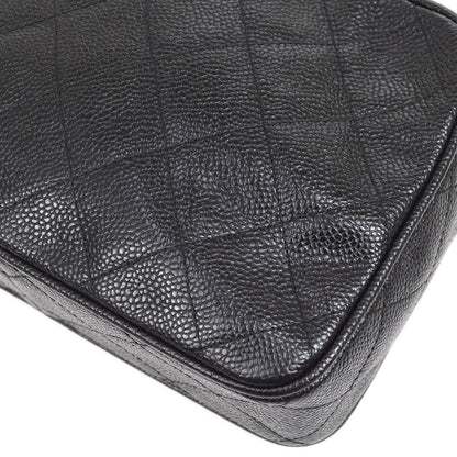 CHANEL 1994-1996 Pocket Camera Bag Small Black Caviar