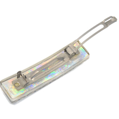 CHANEL 1997 Clear Rainbow Lucite Hair Clip Barrette 15817