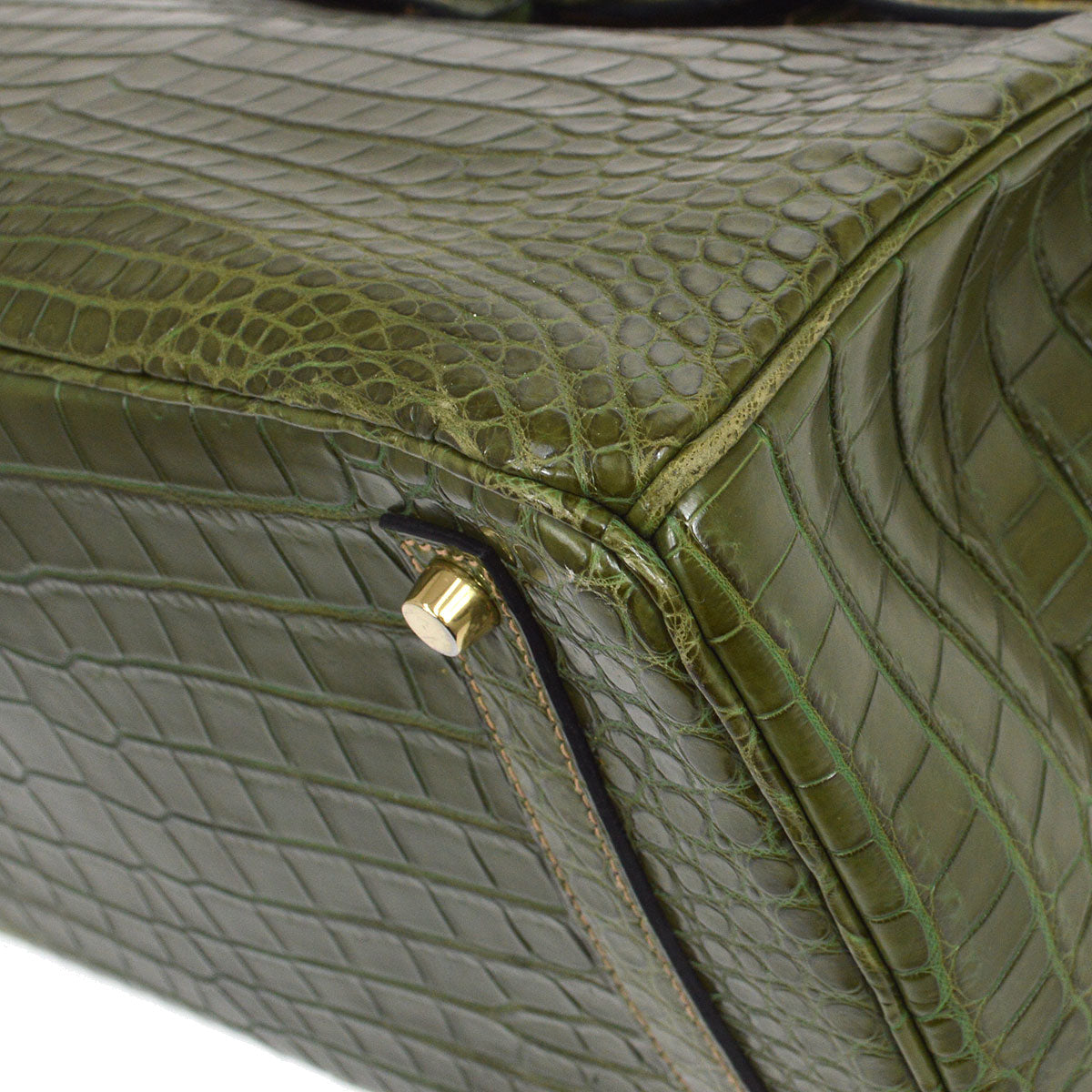 HERMES * 2008 BIRKIN 35 Porosus Crocodile Canopee