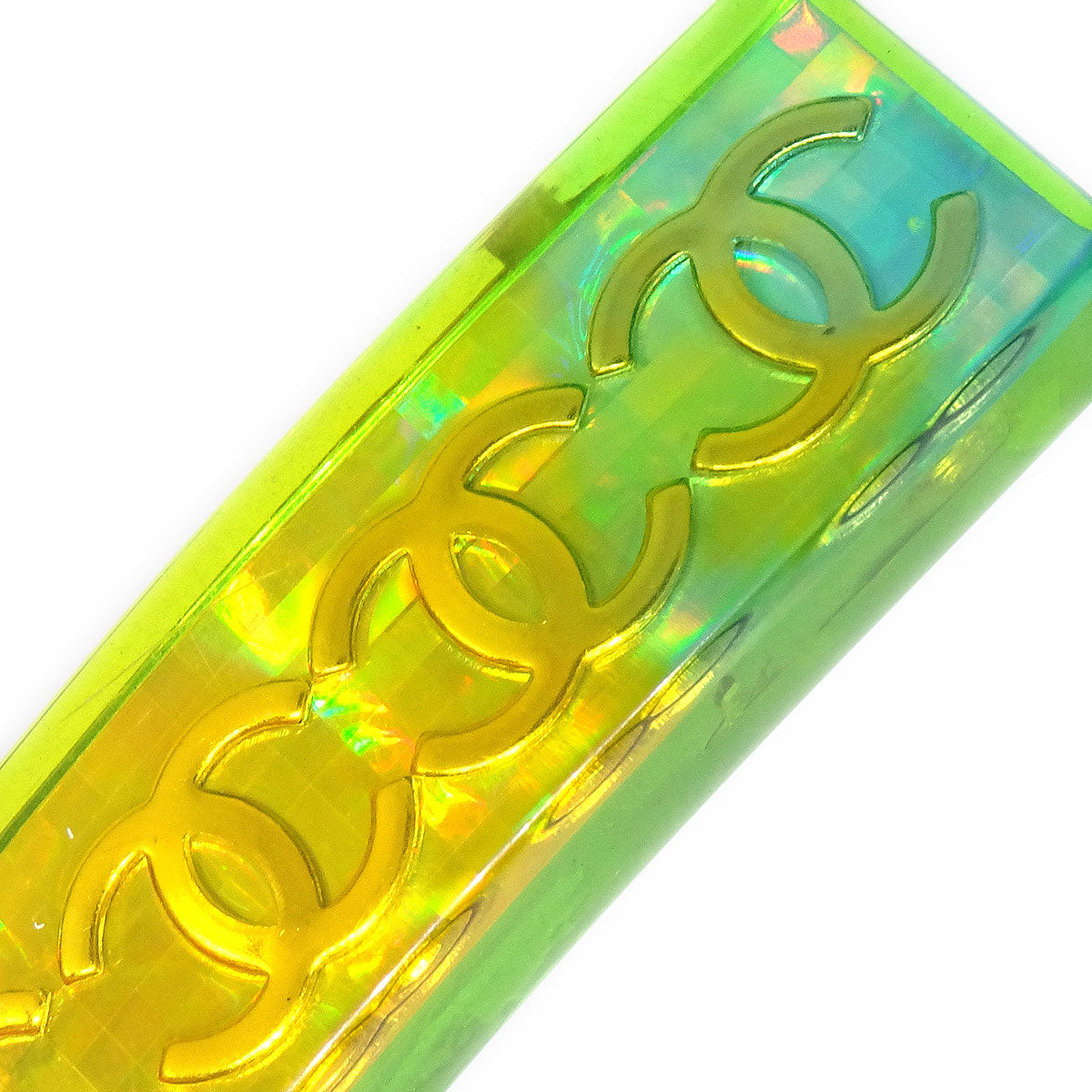 CHANEL 1997 Rainbow Lucite Hair Clip Barrette 61 56450