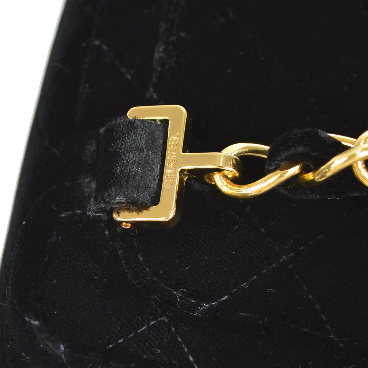 CHANEL 1994-1996 Classic Flap Backpack Black Velvet