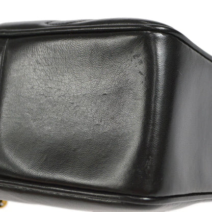 CHANEL 1994-1996 Triple CC Camera Bag Mini Black Lambskin 46417