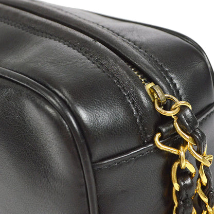 CHANEL 1994-1996 Triple CC Camera Bag Mini Black Lambskin 46417