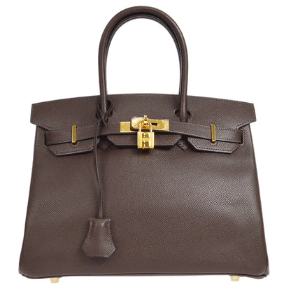 HERMES 2008 BIRKIN 30 Chocolat Epsom