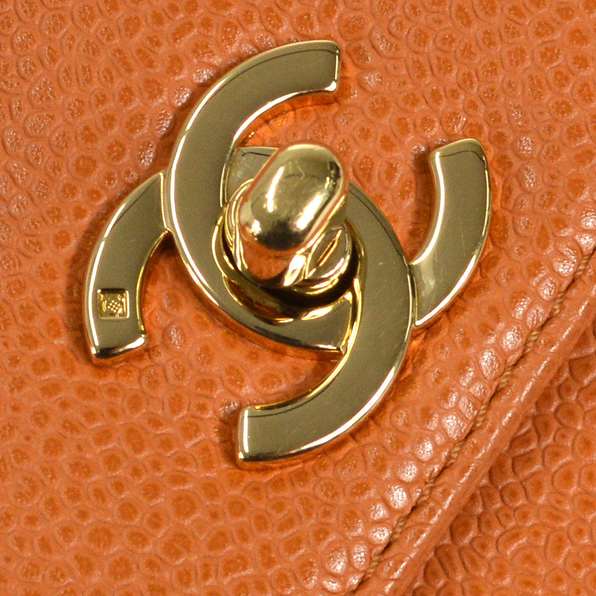 CHANEL 1997-1999 Kelly 30 Orange Caviar 17304