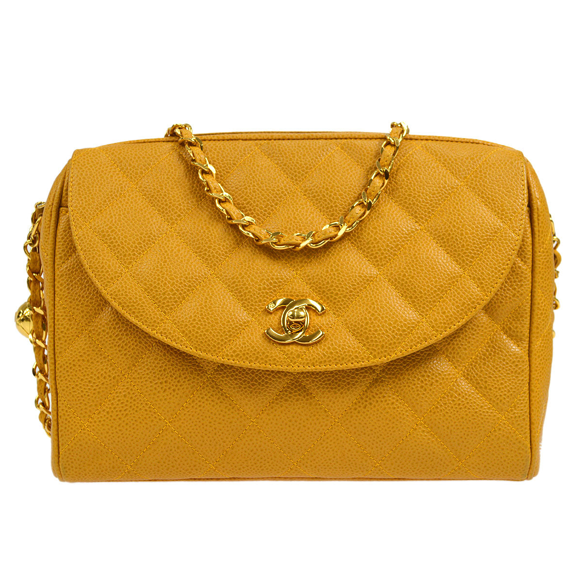 CHANEL Pocket Camera Bag Small Beige Caviar 17225