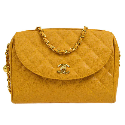 CHANEL Pocket Camera Bag Small Beige Caviar 17225