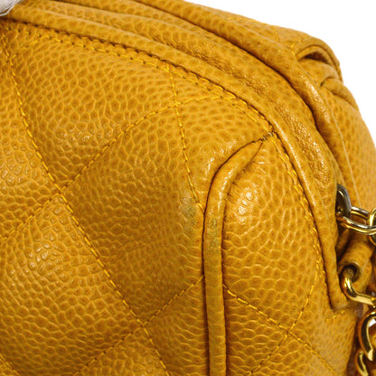 CHANEL Pocket Camera Bag Small Beige Caviar 17225