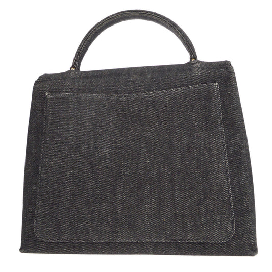 CHANEL 2000-2001 Kelly 30 Denim Black 26591