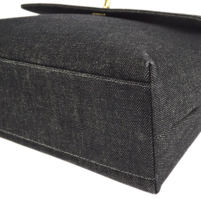 CHANEL 2000-2001 Kelly 30 Denim Black 26591