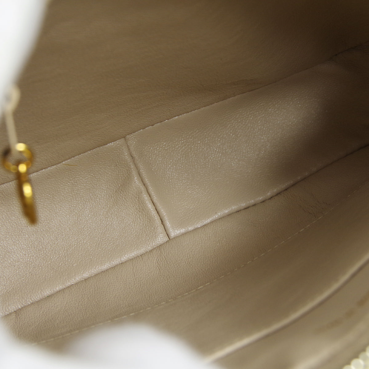 CHANEL 1994-1996 Triple CC Camera Bag Small Ivory Caviar 17405