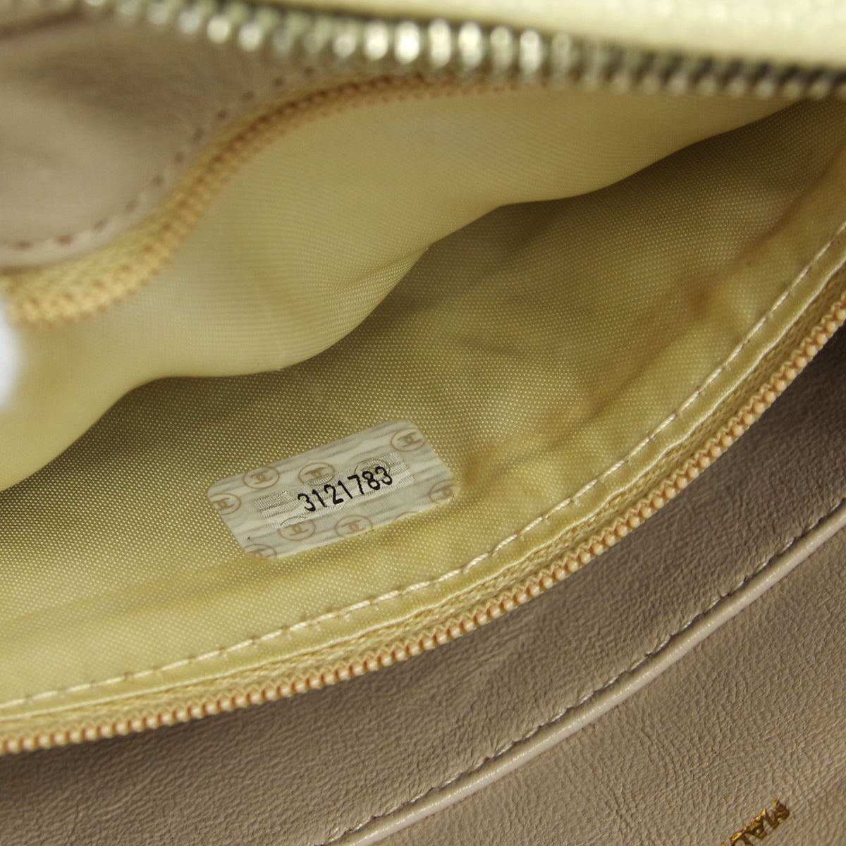 CHANEL 1994-1996 Triple CC Camera Bag Small Ivory Caviar 17405