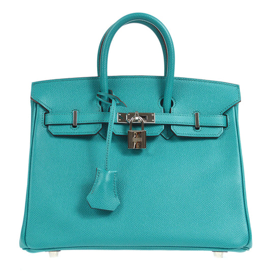 HERMES * 2012 BIRKIN 25 Blue Paon Veau Epsom