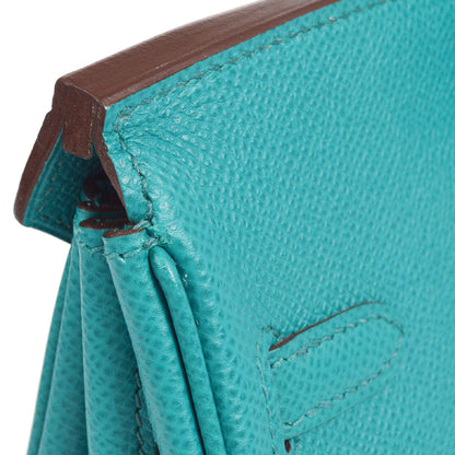 HERMES * 2012 BIRKIN 25 Blue Paon Veau Epsom
